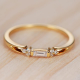 制作时尚宝石珠宝精致的手指戒指立方氧化锆真正的18k镀金女性戒指
