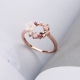 Manufacture fashion gemstone jewelry delicate finger ring cubic zirconia real 18k gold plated rings for women