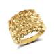 Custom fashion rings high quality nugget jewelry real 18k gold plated keeper ring