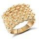 定制时尚戒指高品质金块珠宝真正的18k镀金keeper戒指