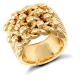 Custom fashion rings high quality nugget jewelry real 18k gold plated keeper ring