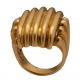 制造时尚戒指穹顶高抛光镜面珠宝真正的18k镀金厚实的戒指