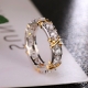 定制女性珠宝订婚戒指宝石高品质925纯银蓝色锆石戒指