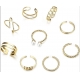 制造时尚戒指珠宝简单设计真正的14k 18k真实镀金指节戒指
