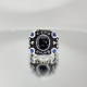 制造高品质的珠宝男子戒指宝石古董925纯银男子土耳其戒指