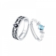 定制高品质珠宝经典设计心电图心脏925纯银可调情侣戒指
