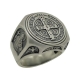 Manufacture men jewelry cross signet ring custom retro vintage oxidized old silver sterling 925 religious rings