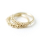 Manufacture fashion jewelry simple design real 18k gold plated fashion beaded ring