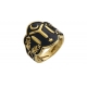 Manufacture signet ring jewelry retro vintage antique black gold plated ertugrul rings for men