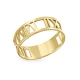 制造雕刻数字戒指带时尚珠宝真正的14k 18k镀金罗马数字戒指