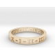 Manufacture engraved number ring band fashion jewelry real 14k 18k gold plated roman numeral ring