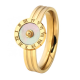 Manufacture engraved number ring band fashion jewelry real 14k 18k gold plated roman numeral ring