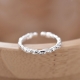 Manufacture simple design adjustable finger rings 925 sterling silver women jewelry open silver ring