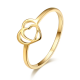 制造时尚珠宝定制设计雕刻PVD镀金环高品质不锈钢心环
