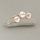 Manufacture fashion jewelry rings custom name letter adjustable real 18k gold plated initial ring