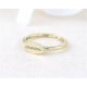 Manufacture personalized jewelry ring custom name letter fashion 18k real gold plated nameplate rings