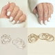 女性珠宝时尚极简主义手指戒指简单设计真正的14k 18k镀金戒指设置为所有手指