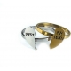 Custom real 14k 18k gold plated personalized engraved best friend jewelry adjustable friendship rings