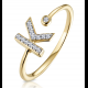 制造绿色CZ可调节手指戒指妇女珠宝高品质纯银开放宝石戒指