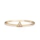 Custom simple design minimalist finger rings diamond cut real 18k 14k yellow gold plated dainty gold jewelry ring