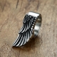 制造商十字黑色复古不锈钢戒指时尚男士珠宝定制翅膀天使戒指