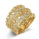 Wholesale fashion jewelry elegant party women jewelry gemstone butterfly shiny cz crystal luxury ring