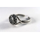 Custom gemstone jewelry high quality real 925 sterling silver black cubic zirconium black onyx ring