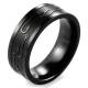 Wholesale fashion male jewelry high quality polished cross ring for men stainless steel black