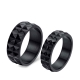 Wholesale fashion male jewelry high quality polished cross ring for men stainless steel black