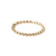 Wholesale fashion jewelry knuckle finger rings real 18k gold plated bead ball diamond cut soft chain ring