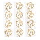 Manufacturer real yellow gold plated 12 month zodiac finger rings open adjustable real 18k gold plated sign ring