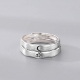 定制可调节戒指套高品质5A立方氧化锆莫桑石经典情侣婚戒指银925