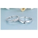 定制可调节戒指套高品质5A立方氧化锆莫桑石经典情侣婚戒指银925
