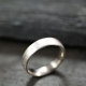 制造商高品质珠宝简单设计缎面925纯银结婚乐队男子戒指银哑光