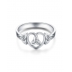 Manufacturer jewelry minimalist dainty finger rings women custom delicate romantic love knot heart ring silver