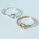 Manufacturer jewelry minimalist dainty finger rings women custom delicate romantic love knot heart ring silver