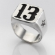 定制时尚珠宝高品质925纯银乐队男子戒指镌刻数字银戒指