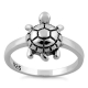 制造高品质设计珠宝海洋生活珍珠母纯银龟戒指