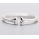 Wholesale engraved name custom finger ring high quality 925 sterling silver animal paw dog bone rings jewelry
