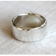Custom classic handmade hammered band wedding ring men high quality 925 sterling silver thick silver ring