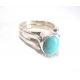Wholesale gemstone jewelry ring fashion oval blue turquoise custom sterling silver 925 flip ring findings