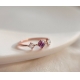 Wholesale women jewelry fashion finger ring custom high quality gemstone raw purple crystal rings sterling silver