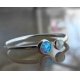制造商高品质的天然宝石手指戒指时尚的梨掉落蛋白石戒指可调节银925