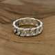 制造高品质的珠宝镜面抛光古巴手指戒指925纯银古巴链接戒指