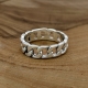 Manufacture high quality jewelry mirror polished cuban finger rings 925 sterling silver cuban link ring