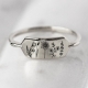Custom popular jewelry retro vintage oxidization 925 sterling silver engraving silver wildflower ring