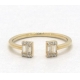 Women jewelry adjustable ring custom rose gold plated orange red cubic zirconia wedding open rings