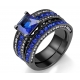Manufacture fashion jewelry high quality gemstone men ring stainless steel ring cubic zirconia luxury