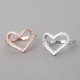 Manufacture women jewelry birthstone ring dainty custom 925 sterling silver rainbow cubic zirconia heart ring