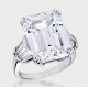 Manufacture high quality gemstone ring fashion men jewelry large cubic zirconia stainless steel ring